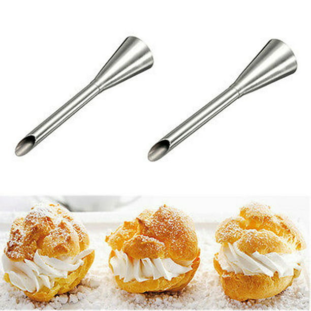 2pcs/set Icing Piping Nozzles Tips Dessert Cream Butter Cupcake Filler ToolJ_BE
